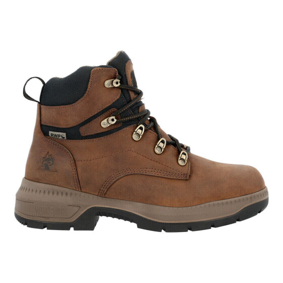 Rocky Worksmart 6 Inch Waterproof Composite Toe Work Mens Brown Work Safety Sho