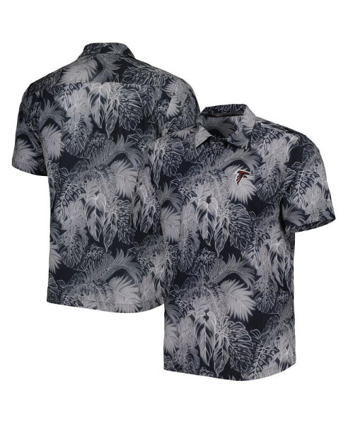 Рубашка с коротким рукавом Tommy Bahama для мужчин с рисунком "Сияющие пальмы" - Атланта Фэлконс.