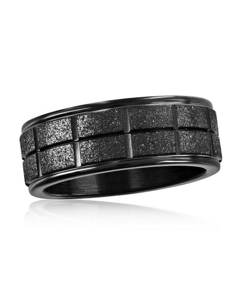 Кольцо METALLO Sand Blasted Black Plated Steel