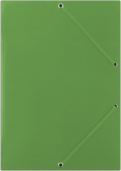 Donau Teczka z gumką DONAU, karton, A4, 400gsm, 3-skrz., zielona
