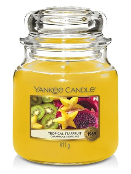 Yankee Candle Aromatic Candle Tropica l Starfruit  Ароматическая свеча с освежающим и сладким ароматом тропических фруктов и цитрусов 411 г