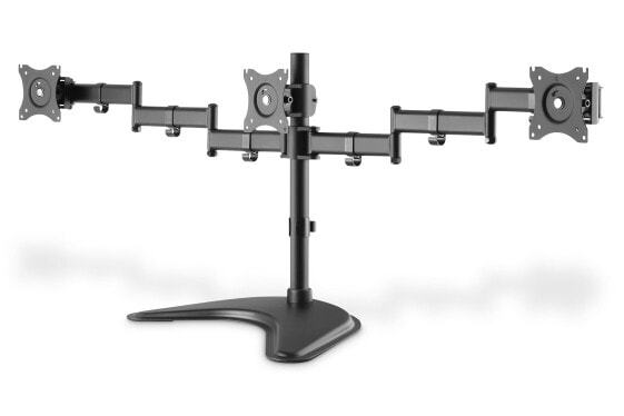 DIGITUS Universal Triple Monitor Stand - Freestanding - 8 kg - 33 cm (13") - 68.6 cm (27") - 100 x 100 mm - Black