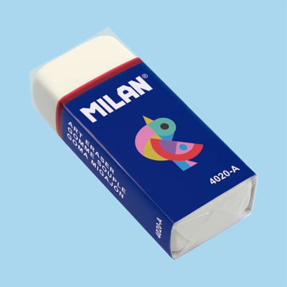 Ластик мягкий MILAN Box 20 Soft Synthetic Rubber Eraser Animal Geo (с синей картонной обложкой и индивидуальной упаковкой)