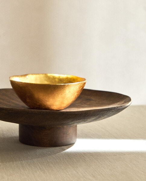 Блюдо золотое стеклянное ZARAHOME Golden Glass Bowl