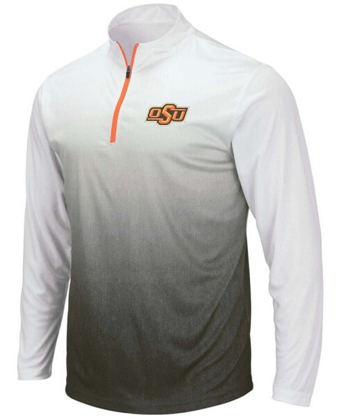 Men's Gray Oklahoma State Cowboys Magic Team Logo Quarter-Zip Jacket