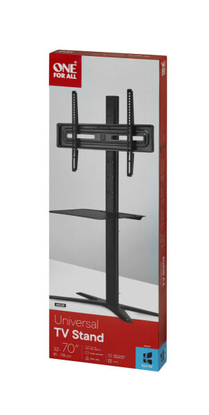 Кронштейн One for All Solid Line Universal TV Stand - 177.8 cm (70") - 200 x 100 mm - 600 x 400 mm - 0 - 15° - 0 - 90° - Black
