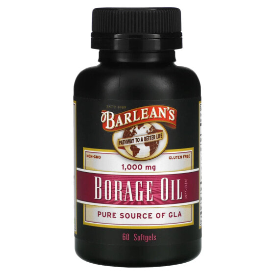 Дополнительный продукт для здоровья и витаминов Barlean's Рыбий жир и Омега 3, 6, 9 - Добавка масла Borage, 60 капсул