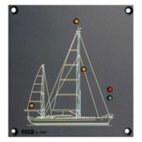 PROS 2 Mast Sailboat Navigation Lights Silhouette