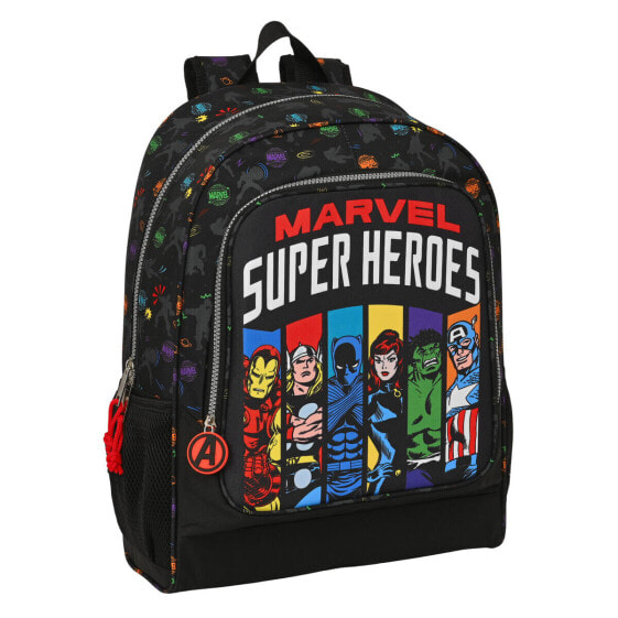 Школьный рюкзак The Avengers Super heroes Чёрный (32 x 42 x 14 cm)
