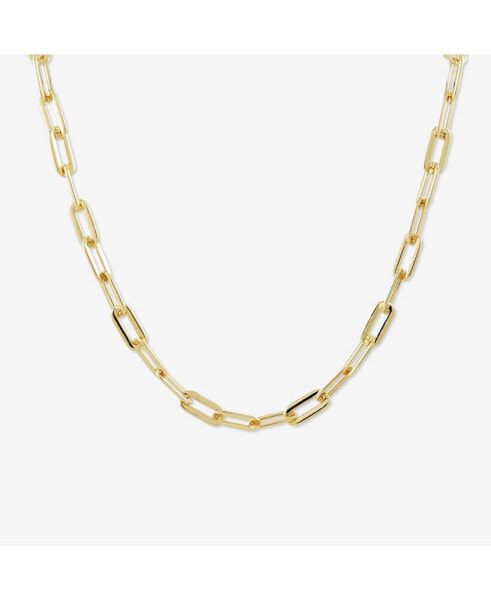 Flat Chain Link Necklace Gold