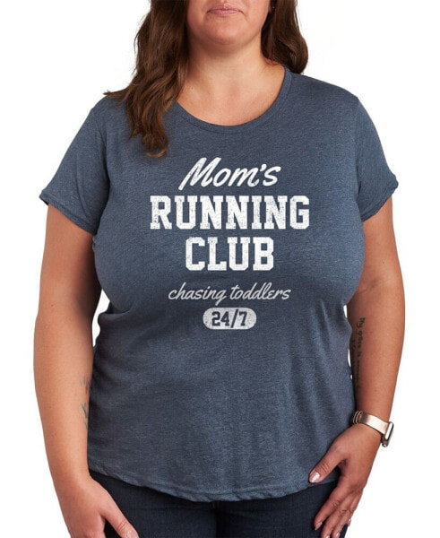 Moms Running Club Plus Size Graphic T-Shirt