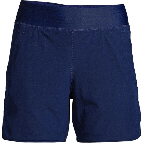 Шорты для плавания Lands' End женские 5" Quick Dry Elastic Waist Board Shorts Swim Cover-up Shorts with Panty