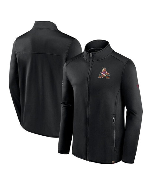 Men's Black Arizona Coyotes Authentic Pro Full-Zip Jacket