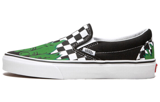 Кеды мужские Marvel x Vans Classic Slip On Hulk/Checkerboard