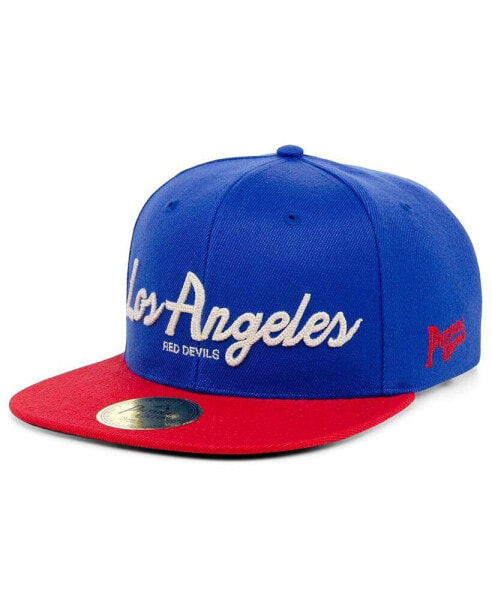 Men's Royal Los Angeles Red Devils Black Fives Snapback Adjustable Hat