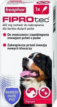 Препарат от блох и клещей для собак Beaphar Fiprotec XL 402 мг (собаки от 40 до 60 кг)