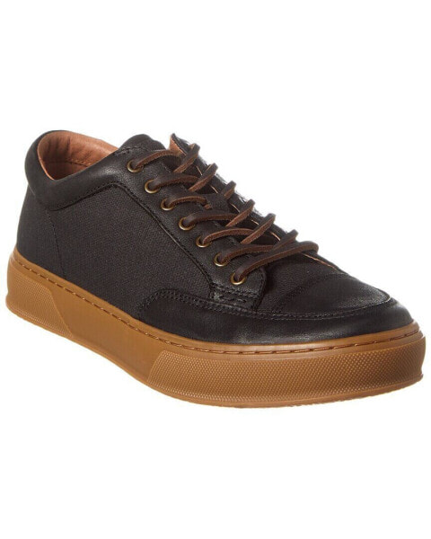 Frye Hoyt Low Lace Canvas & Leather Sneaker Men's Black 11.5