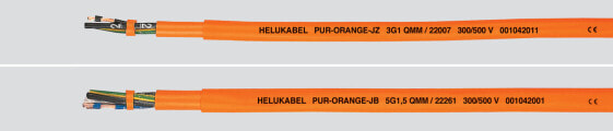 Helukabel 5G0.75 JB/OB - Low voltage cable - Orange - Polyurethane (PUR) - Polyvinyl chloride (PVC) - Cooper - 0.75 mm²