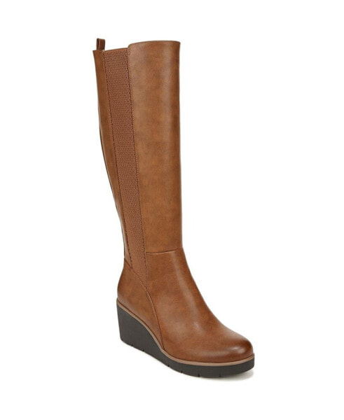 Adrian Wide Calf High Shaft Wedge Boots