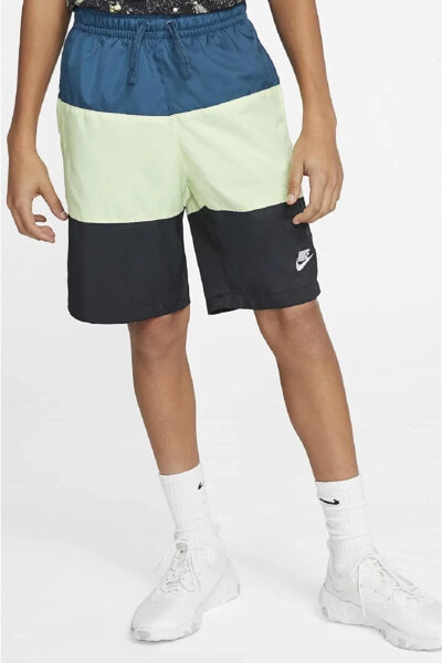 Sportswear Unisex Genç Çocuk Renkli Dokuma Şort