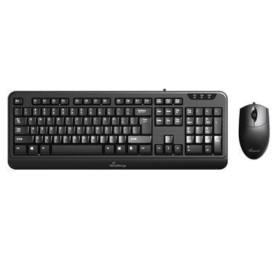 MEDIARANGE MROS108 - Full-size (100%) - USB - QWERTZ - Black - Mouse included