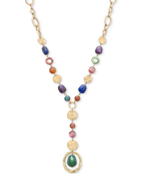 Mixed Stone Long Lariat Necklace, 30" + 3" extender, Created for Macy's