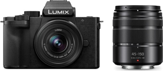 Aparat Panasonic Panasonic Lumix DC-G100D schwarz + H-FS 12-32 + H-FS 45-150 E