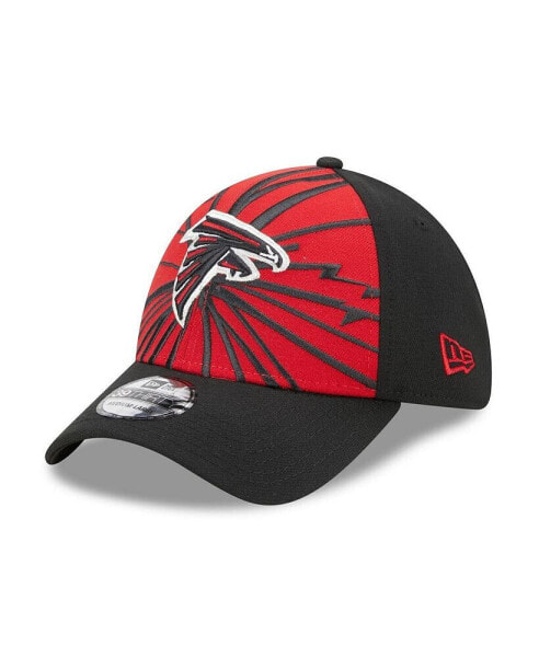Men's Red, Black Atlanta Falcons Shattered 39THIRTY Flex Hat