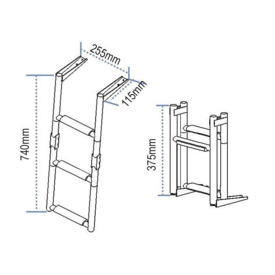 LALIZAS Stainless Steel Platform Ladder