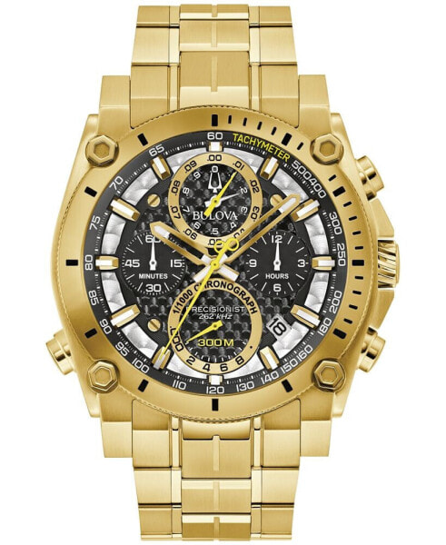Men's Chronograph Precisionist Icon Gold-Tone Stainless Steel Bracelet Watch 47mm