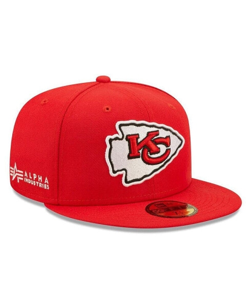 Men's X Alpha Industries Red Kansas City Chiefs Alpha 59Fifty Fitted Hat