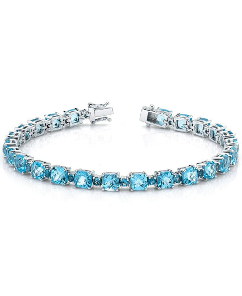 Blue Topaz Link Bracelet (20-3/4 ct. t.w.) in Sterling Silver