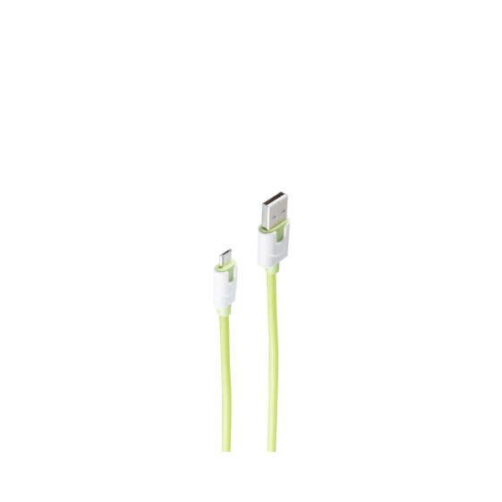 Разъем shiverpeaks BS14-50015 - 2 м - USB A - Micro-USB B - USB 2.0 - 480 Mbit/s - зеленый