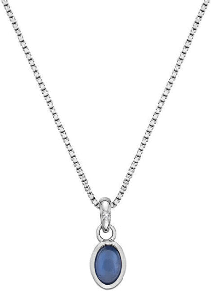 Silver Necklace for Births in September Birthstone DP762