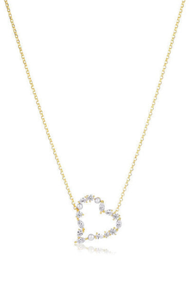Romantic gold-plated necklace Adria SJ-N72311-PCZ-YG