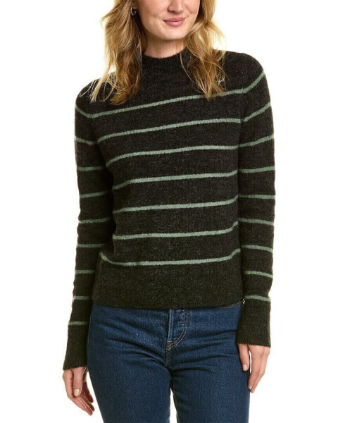 Vince Brushed Wide Stripe Alpaca & Wool-Blend Sweater Women's Xs