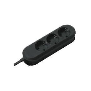 Bachmann 387.172 - 5 m - Black - 3 AC outlet(s) - 56 mm - 185 mm - 41 mm