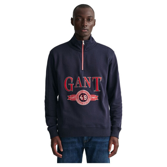 GANT Retro Crest half zip sweatshirt