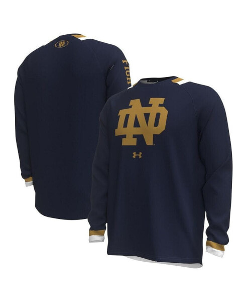 Men's Navy Notre Dame Fighting Irish Shooter Raglan Long Sleeve T-shirt