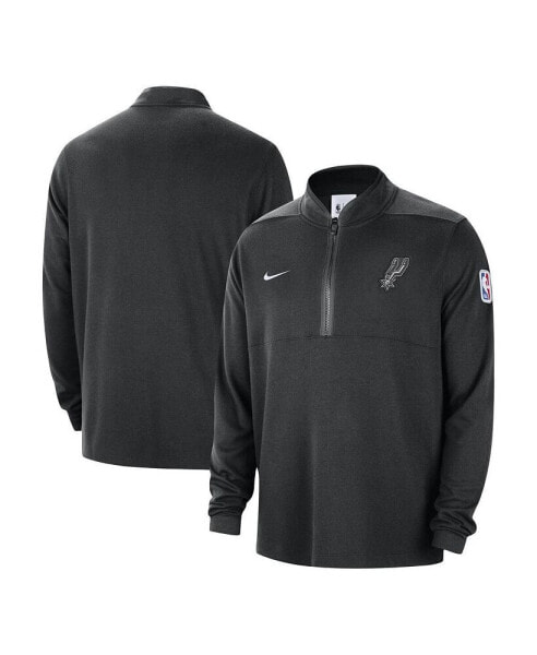 Men's Black San Antonio Spurs 2023/24 Authentic Performance Half-Zip Jacket
