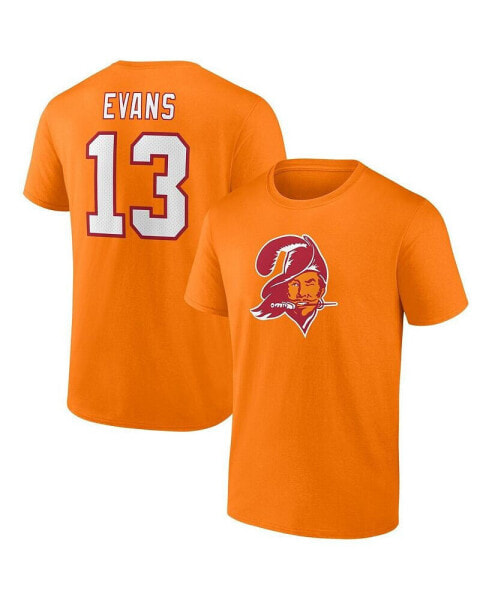 Men's Mike Evans Orange Tampa Bay Buccaneers Throwback Player Icon Name and Number T-shirt