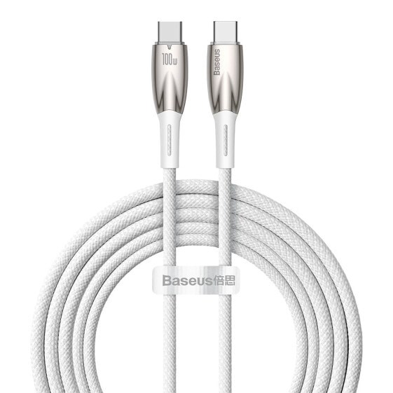 Kabel przewód do szybkiego ładowania Glimmer Series USB-C 480Mb/s PD 100W 2m biały