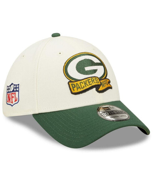 Men's Cream, Green Green Bay Packers 2022 Sideline 39THIRTY 2-Tone Flex Hat