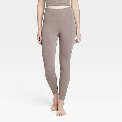 Women's Seamless High-Rise Rib Leggings - All In Motion Taupe XL