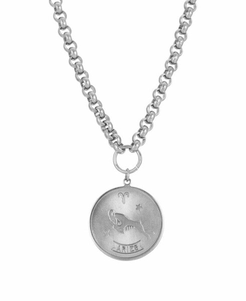 2028 women's Round Aries Pendant Necklace