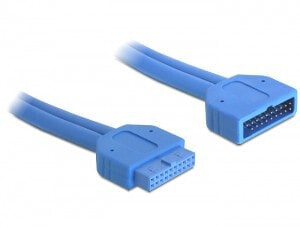 Delock 82943 - 0.45 m - USB 3.2 Gen 1 (3.1 Gen 1) - Male/Female - 5000 Mbit/s - Blue