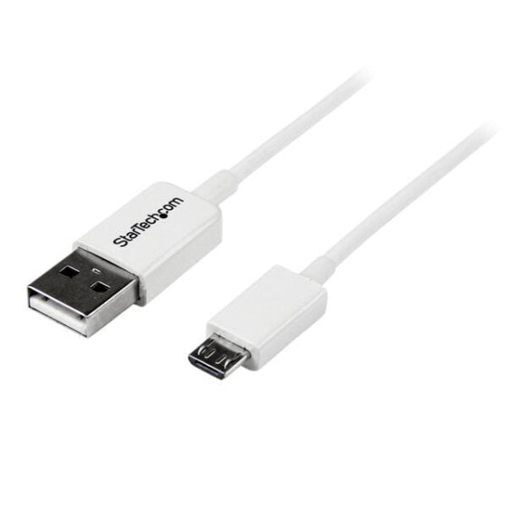StarTech.com 0.5m White Micro USB Cable - A to Micro B - 0.5 m - USB A - Micro-USB B - USB 2.0 - Male/Male - White