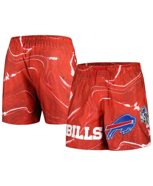 Men's Red Buffalo Bills Allover Marble Print Shorts