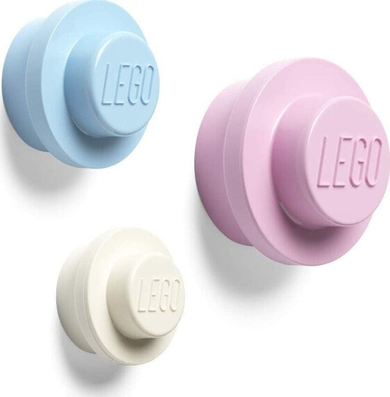 Декоративные накладки LEGO Wall Hangers Set Of 3 Mix - светло-голубые, светло-розовые, белые