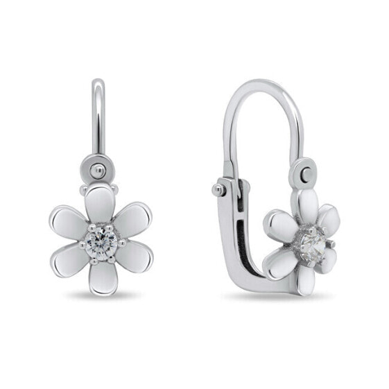 Design girl´s silver earrings Flowers EA193W